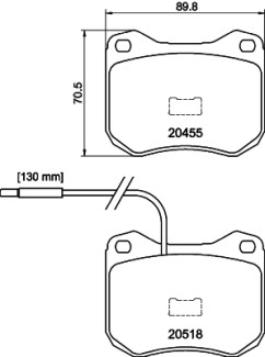 MDB1108 Sada brzdových destiček, kotoučová brzda MINTEX