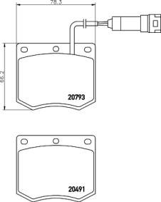 MGB693 Sada brzdových destiček, kotoučová brzda MINTEX