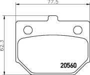 MDB1125 Sada brzdových destiček, kotoučová brzda MINTEX