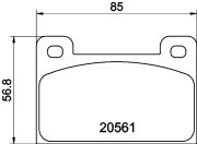 MDB1165 Sada brzdových destiček, kotoučová brzda MINTEX