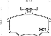 MDB1150 Sada brzdových destiček, kotoučová brzda MINTEX