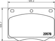 MGB642 Sada brzdových destiček, kotoučová brzda MINTEX