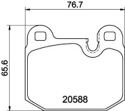 MDB1153 Sada brzdových destiček, kotoučová brzda MINTEX