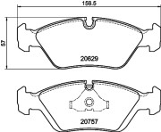 MDB1230 Sada brzdových destiček, kotoučová brzda MINTEX