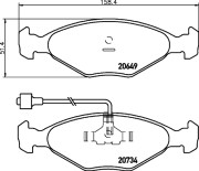 MDB1170 Sada brzdových destiček, kotoučová brzda MINTEX