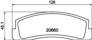 MDB1156 Sada brzdových destiček, kotoučová brzda MINTEX