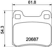 MDB1222 Sada brzdových destiček, kotoučová brzda MINTEX