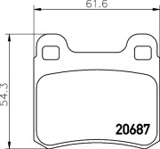 MDB1560 Sada brzdových destiček, kotoučová brzda MINTEX