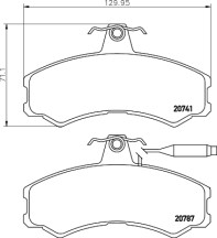 MDB1205 Sada brzdových destiček, kotoučová brzda MINTEX