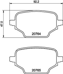 MDB4136 Sada brzdových destiček, kotoučová brzda MINTEX