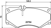 MDB1585 Sada brzdových destiček, kotoučová brzda MINTEX