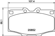 MDB1139 Sada brzdových destiček, kotoučová brzda MINTEX