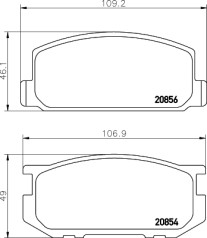 MDB1193 Sada brzdových destiček, kotoučová brzda MINTEX