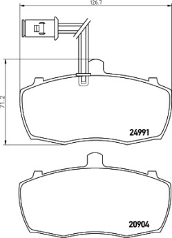 MDB2859 Sada brzdových destiček, kotoučová brzda MINTEX