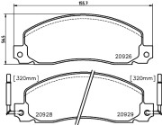 MDB1333 Sada brzdových destiček, kotoučová brzda MINTEX