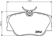 MDB1312 Sada brzdových destiček, kotoučová brzda MINTEX