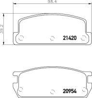 MDB1311 Sada brzdových destiček, kotoučová brzda MINTEX