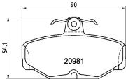 MDB1287 Sada brzdových destiček, kotoučová brzda MINTEX