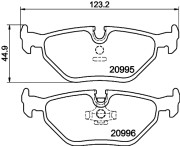 MDB1369 Sada brzdových destiček, kotoučová brzda MINTEX