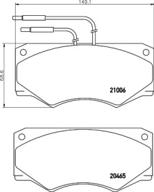 MDB1340 Sada brzdových destiček, kotoučová brzda MINTEX