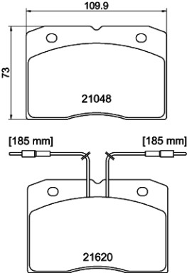 MDB1307 Sada brzdových destiček, kotoučová brzda MINTEX