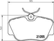 MDB1402 Sada brzdových destiček, kotoučová brzda MINTEX