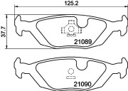 MDB1549 Sada brzdových destiček, kotoučová brzda MINTEX