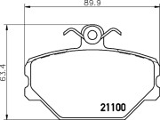 MDB1606 Sada brzdových destiček, kotoučová brzda MINTEX