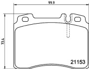 MDB1724 Sada brzdových destiček, kotoučová brzda MINTEX