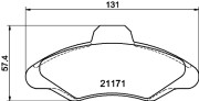 MDB1493 Sada brzdových destiček, kotoučová brzda MINTEX