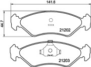 MDB1404 Sada brzdových destiček, kotoučová brzda MINTEX