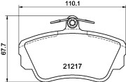 MDB1466 Sada brzdových destiček, kotoučová brzda MINTEX