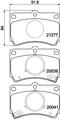 MDB1348 Sada brzdových destiček, kotoučová brzda MINTEX