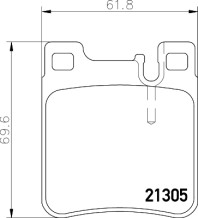 MDB1627 Sada brzdových destiček, kotoučová brzda MINTEX