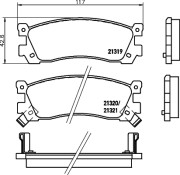 MDB2237 Sada brzdových destiček, kotoučová brzda MINTEX