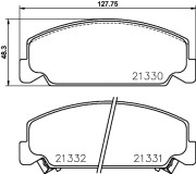 MDB1431 Sada brzdových destiček, kotoučová brzda MINTEX