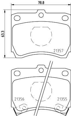 MDB1395 Sada brzdových destiček, kotoučová brzda MINTEX