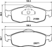 MDB1620 Sada brzdových destiček, kotoučová brzda MINTEX