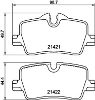 MDB4271 Sada brzdových destiček, kotoučová brzda MINTEX