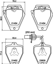 MDB2145 Sada brzdových destiček, kotoučová brzda MINTEX