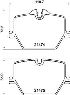 MDB3389 Sada brzdových destiček, kotoučová brzda MINTEX