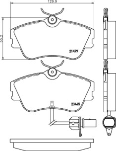 MDB2177 Sada brzdových destiček, kotoučová brzda MINTEX