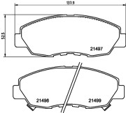 MDB1533 Sada brzdových destiček, kotoučová brzda MINTEX