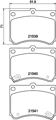 MDB1575 Sada brzdových destiček, kotoučová brzda MINTEX