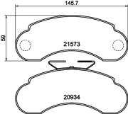 MDB1649 Sada brzdových destiček, kotoučová brzda MINTEX