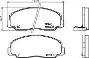 MDB2471 Sada brzdových destiček, kotoučová brzda MINTEX