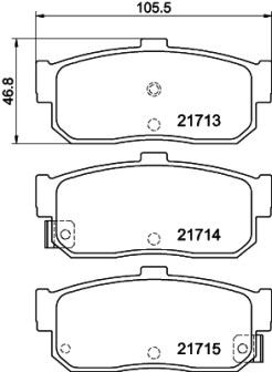 MDB1707 Sada brzdových destiček, kotoučová brzda MINTEX