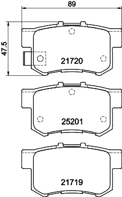 MDB3134 Sada brzdových destiček, kotoučová brzda MINTEX