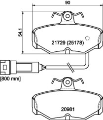 MDB1286 Sada brzdových destiček, kotoučová brzda MINTEX