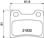 MDB1554 Sada brzdových destiček, kotoučová brzda MINTEX